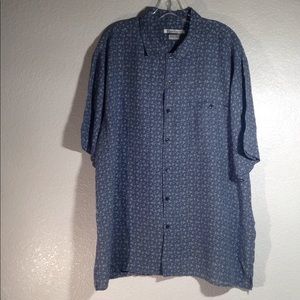 FINAL MARKDOWN Men's Firethorn Silver SS Button Down shirt large